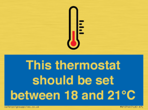 This thermostat should be set between 18 and 21°C